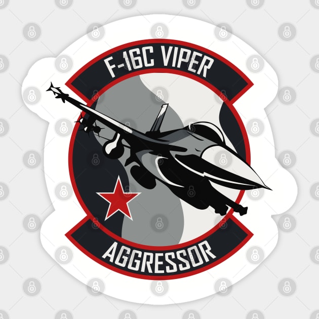 F-16 Viper Aggressor Sticker by TCP